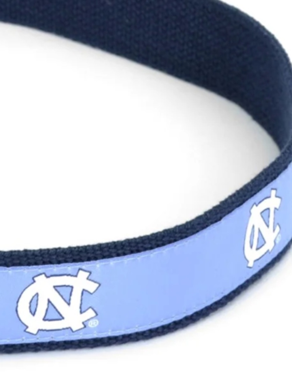 UNC Tar Heels Logo Belt, Carolina Blue & Navy Size 40 Adjustable NWOT